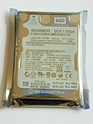 160GB SATA WD1600BEVS-08VAT2 5400RPM 8MB HDD 2,5" Festplatte