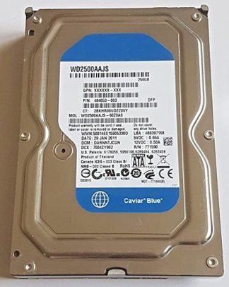 250 GB SATA WD2500AAJS-60Z0A0 7200rpm 8MB HDD 3,5" Festplatte