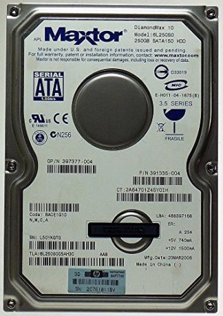 250GB HDD SATA2 Maxtor DiamondMax 10 6L250S0 SATA ID11835
