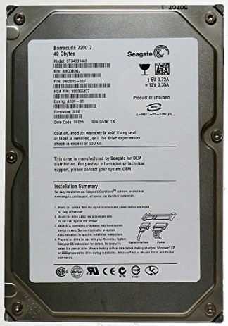 40GB HDD Seagate Barracuda ST340014AS SATA ID5690