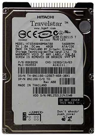40GB Notebook-HDD Hitachi Travelstar HTS548040M9AT00 IDE ID12340