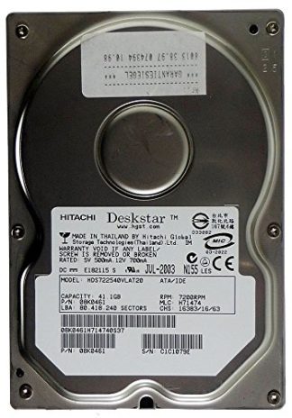 41,1GB at Hitachi Deskstar HDS722540VLAT20 IDE ID12740