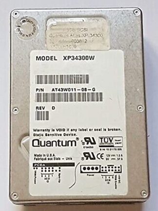 4.3GB Quantum Atlas XP34300W PN AT43W011 Fast Wide SCSI 68-Pin 7200RPM 2MB 3,5" Festplatte