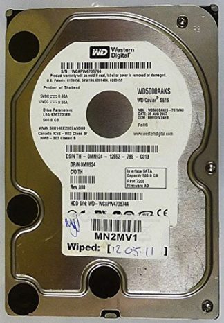 500GB HDD WD Caviar SE16 WD5000AAKS SATA2 ID10703