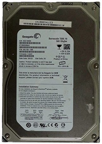 500GB Seagate Barracuda 7200.10 ST3500830AS SATA2 HDD ID14222