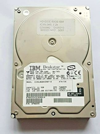 61.5 GB IDE IC35L060AVER07-0 P-ATA 7200rpm 2MB HDD 3,5" Festplatte