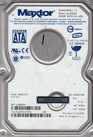 6L200S0, Code BANC1G10, KMGA, Maxtor 200GB SATA 3.5 Festplatte