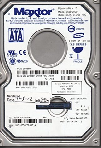 6V080E0, Code VA131610, NMGA, Maxtor 80GB SATA 3.5 Festplatte