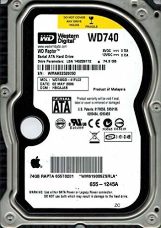 74.3 GB SATA Raptor WD740GD-00FLA0 10000rpm 8MB 3.5" Festplatte