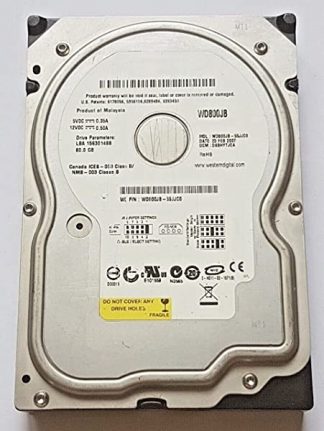 80 GB IDE WD800JB-55JJC0 P-ATA 7200rpm 8MB 3.5" intern Festplatte