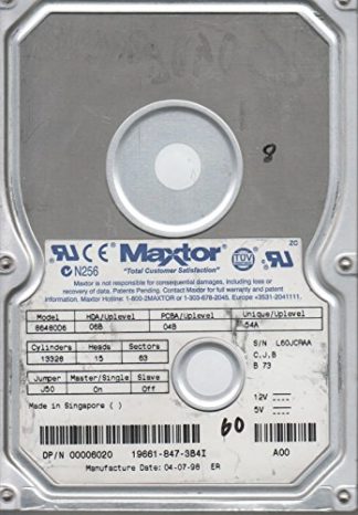 86480D6, CJB, Maxtor 6.4GB IDE 3.5 Festplatte