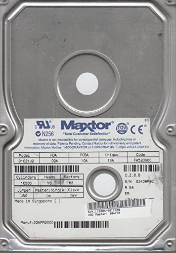 91021U2-Code-FA520S60-CZBB-Maxtor-102GB-IDE-35-Festplatte-B00MBM8GXI