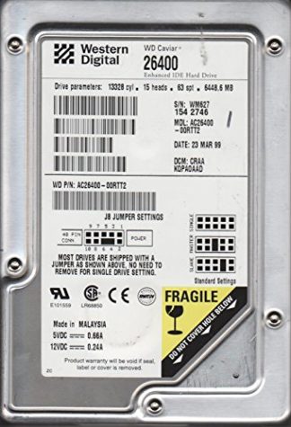 AC26400-00RTT2, DCM CRAAKOPAOAAD, Western Digital 6.4GB IDE 3.5 Festplatte