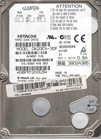 DK23CA-30F, A/A0H1C/A, Hitachi 30GB IDE 2.5 Festplatte