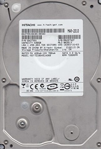 HDT721064SLA360, PN 0A37991, MLC BA3013, Hitachi 640GB SATA 3.5 Festplatte