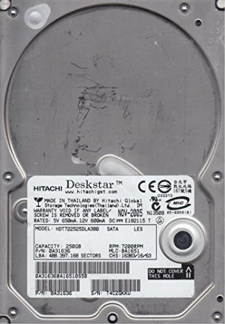 HDT722525DLA380, PN 0A31636, MLC BA1651, Hitachi 250GB SATA 3.5 Festplatte
