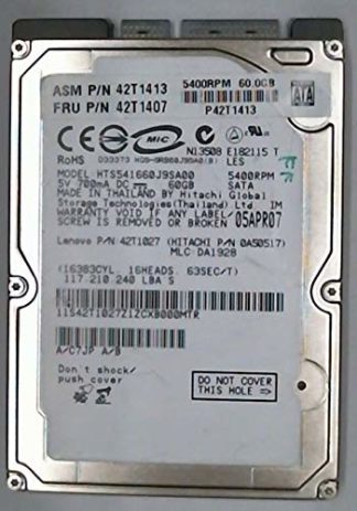 HTS541660J9SA00 2,5" Hitachi Parts for Data recovery, ersatzteile