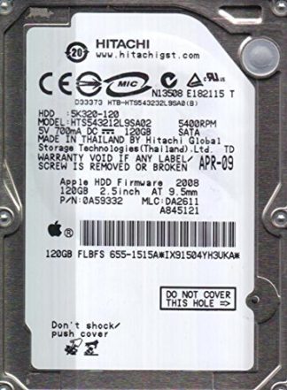 HTS543212L9SA02, PN 0A59332, MLC DA2611, Hitachi 120GB SATA 2.5 Festplatte