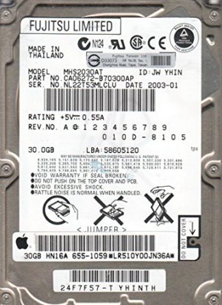 MHS2030AT, PN CA6272-B70300AP, Fujitsu 30GB IDE 2.5 Festplatte