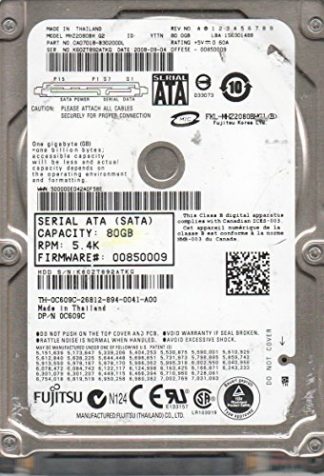 MHZ2080BH G2, PN CA07018-B30200DL, Fujitsu 80GB SATA 2.5 Festplatte
