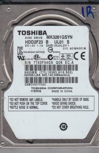 MK3261GSYN, A0/MH001M, HDD2F23 B UL01 S, Toshiba 320GB SATA 2.5 Festplatte
