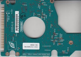MK6021GAS, HDD2183 D ZE01 T, Toshiba 60GB IDE 2.5 Leiterplatte (PCB)