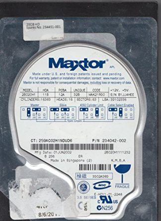 Maxtor 2B020H1, Code WAK21R90, KMBA, 20GB IDE 3.5 Festplatte