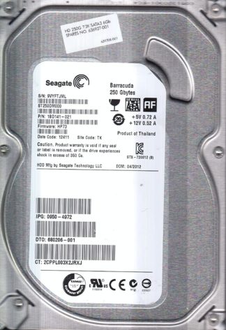ST250DM000, 9VY, TK, PN 1BD141-021, FW HP73, Seagate 250GB SATA 3.5 Festplatte