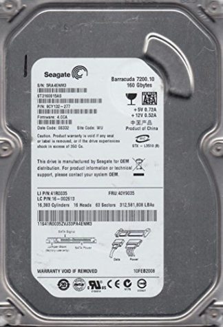 ST3160815AS, 5RA, WU, PN 9CY132-277, FW 4.CCA, Seagate 160GB SATA 3.5 Festplatte