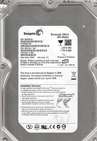 ST3200827AS, 4ND, TK, PN 9BD13E-188, FW 3.AAE, Seagate 200GB SATA 3.5 Festplatte