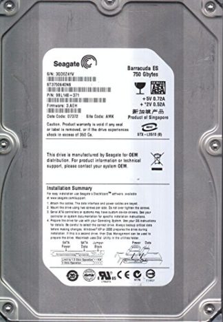 ST3750640NS, 3QD, AMK, PN 9BL148-371, FW 3.AEH, Seagate 750GB SATA 3.5 Festplatte