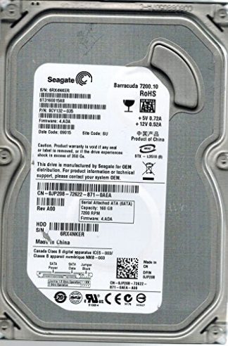 Seagate ST3160815AS P/N: 9 cy132–035 F/W: 4. Ada 160 GB SU
