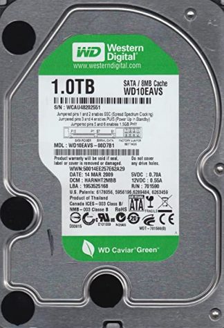 WD10EAVS-00D7B1, DCM HARNHT2MBB, Western Digital 1TB SATA 3.5 Festplatte
