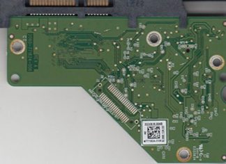 WD10EZEX-00ZF5A0, 771824-D06 AE, WD SATA 3.5 Leiterplatte (PCB)