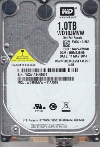 WD10JMVW-11AJGS2, DCM HBMTJBNB, 1TB USB 2.5 Hard Drive