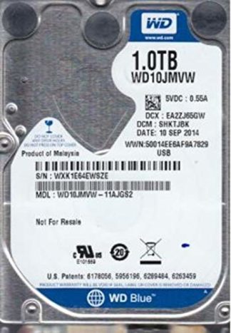 WD10JMVW-11AJGS2, DCM SHKTJBK, 1TB USB 2.5 Hard Drive