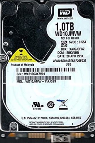 WD10JMVW-11AJGS3, DCM EBKVJHN WX61E, 1TB USB 2.5 Hard Drive
