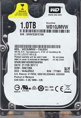 WD10JMVW-11AJGS4, DCM EBKT2BK, 1TB USB 2.5 Hard Drive