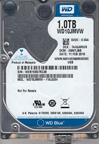 WD10JMVW-11AJGS4, DCM EBMTJBB, 1TB USB 2.5 Hard Drive