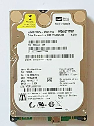 WD10TMVV-11BG7S0 DCM HHBVJBBB DCX NB09G3T77 SN WXA1Axxxxxxx 29 APR 2010 Thailand