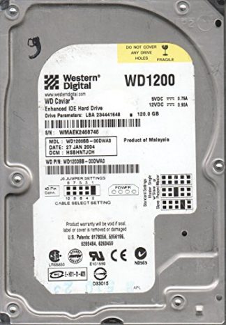 WD1200BB-00DWA0, DCM HSBHNTJCH, Western Digital 120GB IDE 3.5 Festplatte
