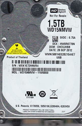 WD15NMVW-11W68S0, DCM EHCVJHBB, 1.5TB USB 2.5 Hard Drive