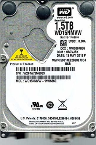 WD15NMVW-11W68S0, DCM HBCVJBK, 1.5TB USB 3.0 2.5 Hard Drive