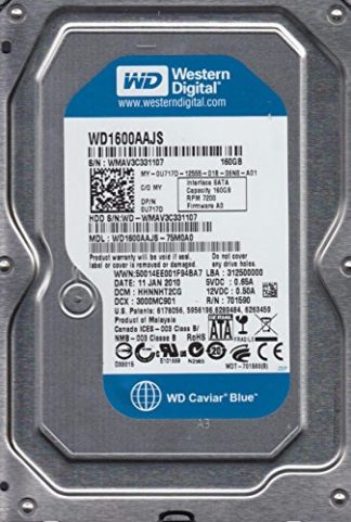 WD1600AAJS-75M0A0, DCM HHNNHT2CG, Western Digital 160GB SATA 3.5 Hard Drive