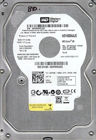 WD1600AAJS-75PSA0, DCM EHRCHT2CBN, Western Digital 160GB SATA 3.5 Festplatte