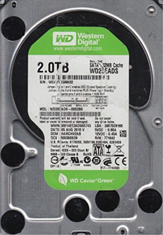 WD20EADS-00S2B0, DCM HARCHV2AB, Western Digital 2TB SATA 3.5 Festplatte