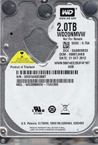 WD20NMVW-11AV3S0, DCM HBMTJHKB, 2TB USB 2.5 Hard Drive
