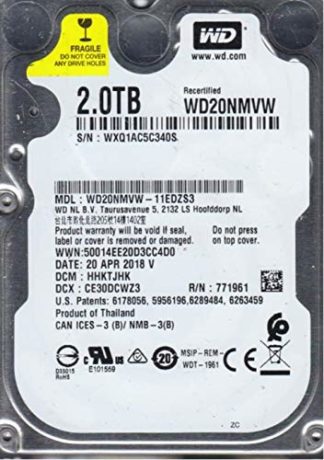 WD20NMVW-11EDZS3, DCM HHKTJHK, 2TB USB 2.5 Hard Drive