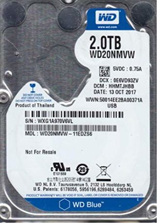 WD20NMVW-11EDZS6, DCM HHMTJHBB, 2TB USB 2.5 Hard Drive