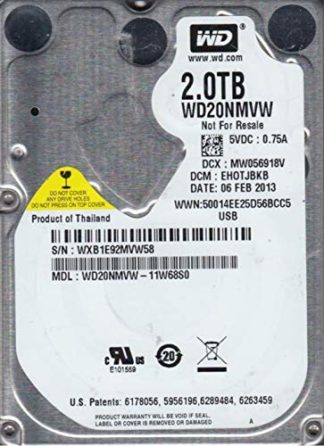 WD20NMVW-11W68S0, DCM EHOTJBKB, 2TB USB 2.5 Hard Drive